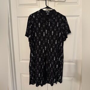 Hot Topic coffin button-up black dress, XL